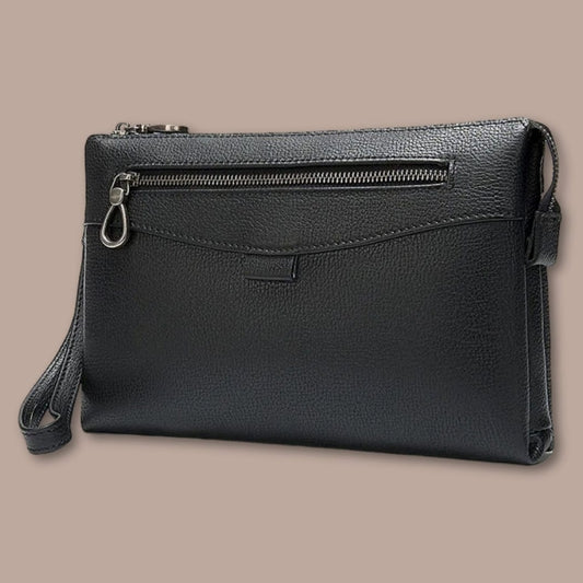 Pochette Homme Noire 24cm x 16cm x 4.5cm