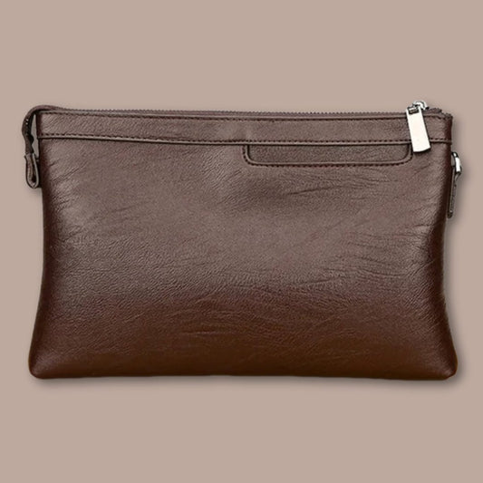 Pochette Main Homme Marron Large / 28cm x 18cm x 3cm