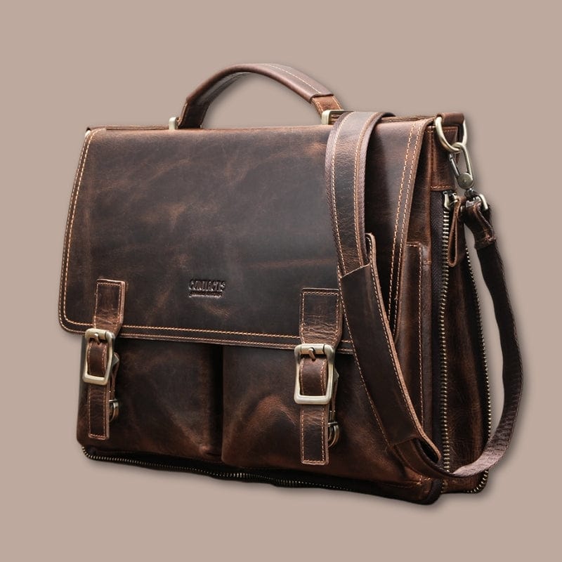 Sacoche Cartable Homme Cuir