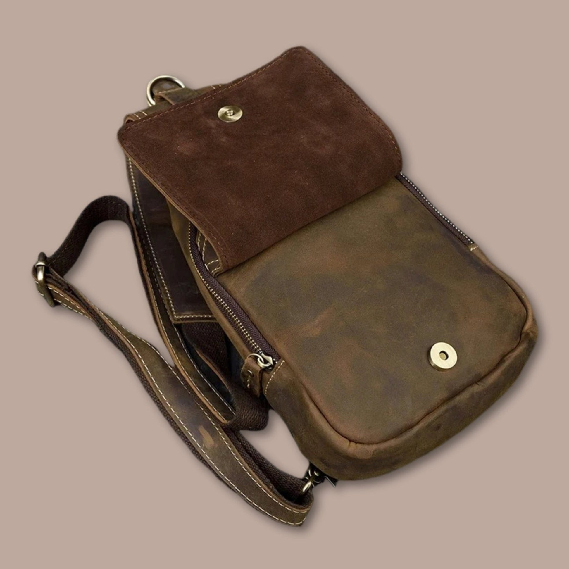 sacoche homme retro 17.5cm x 32cm x 6.5cm