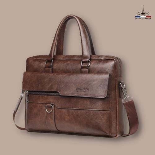 Sac bandoulière Sacoche Homme Cuir Rangement Bureau Papier