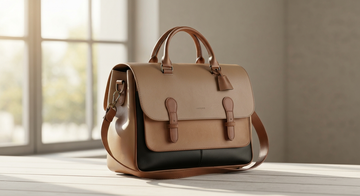 Grande sacoche cuir homme grande capacité, style minimaliste