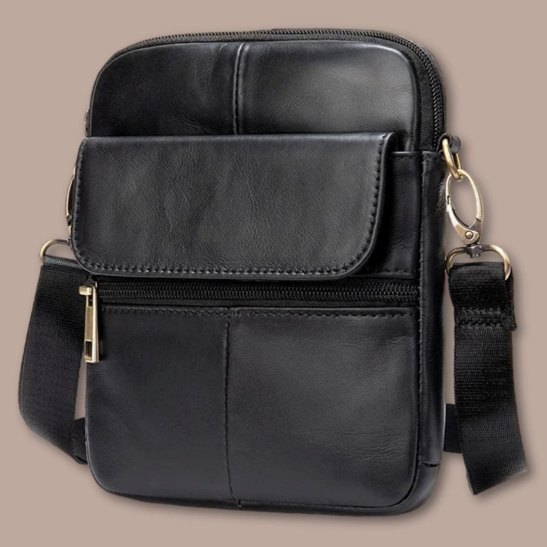 Sacoche Bandoulière Homme Discrète en Cuir