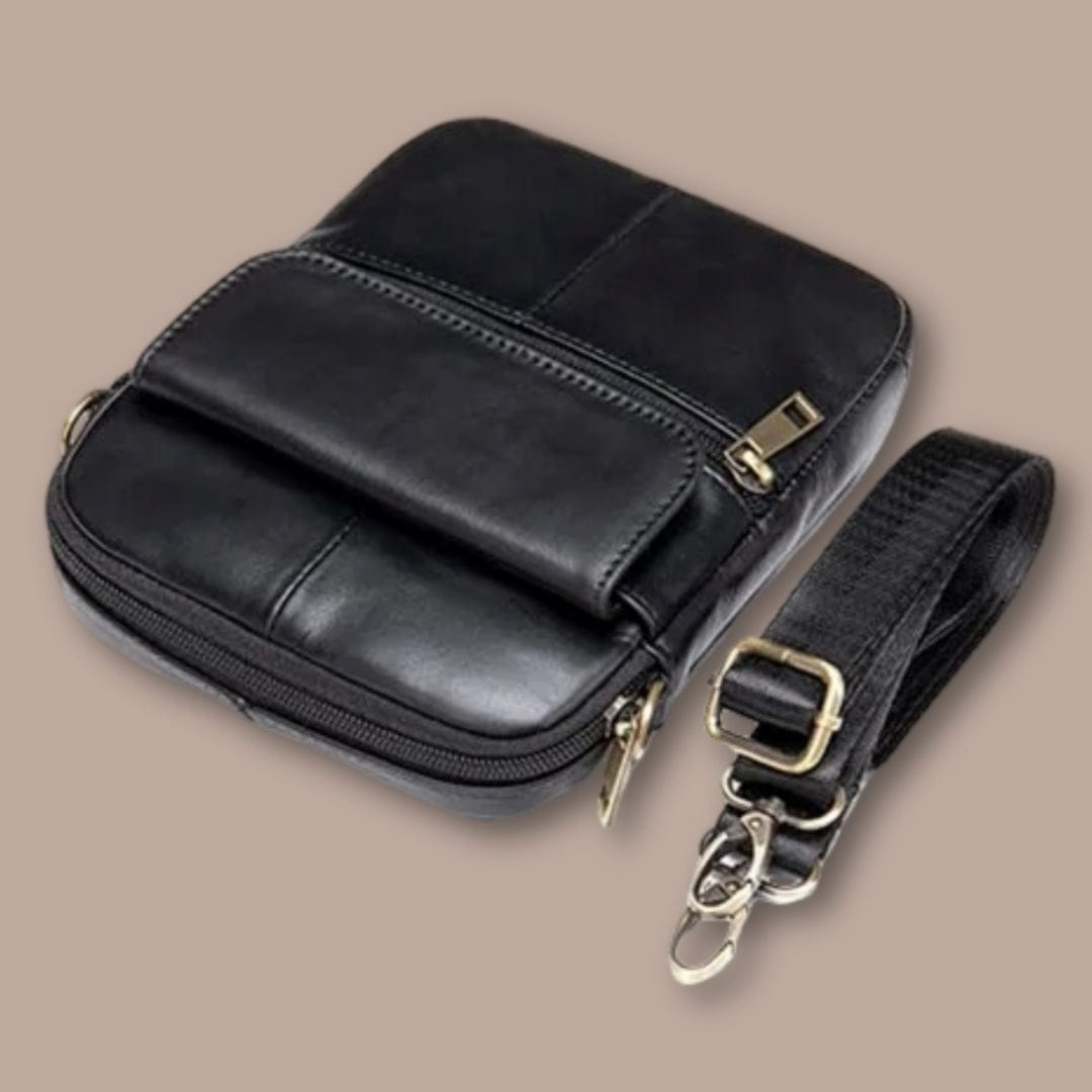 Sacoche Bandoulière Homme Discrète en Cuir