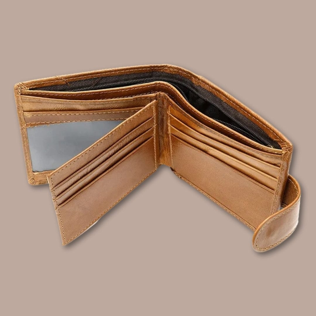 Modèle Trocadéro <br> Portefeuille homme cuir avec fermeture à pression