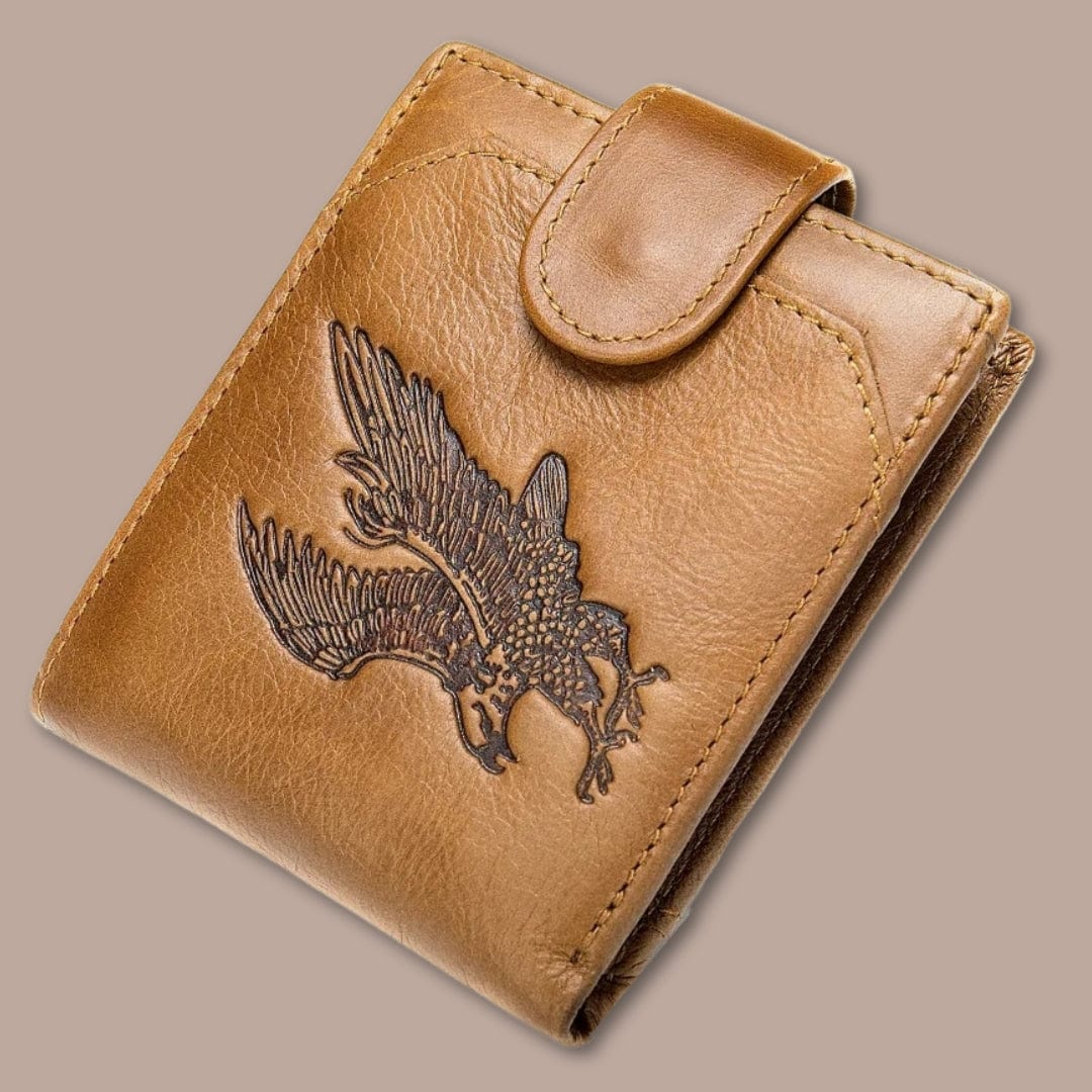 Modèle Trocadéro <br> Portefeuille homme cuir avec fermeture à pression