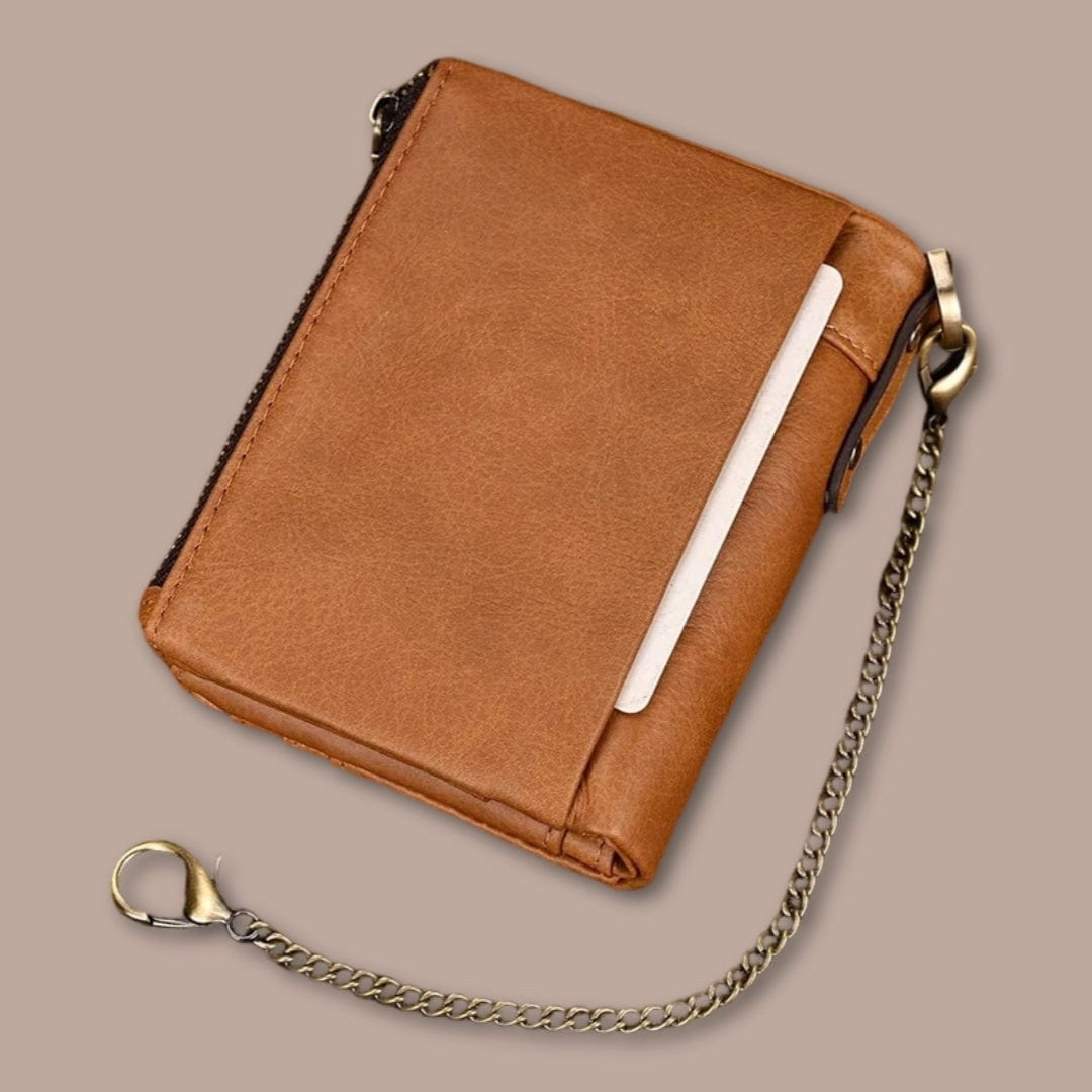 Modèle Invalides <br> Portefeuille homme cuir avec chaîne