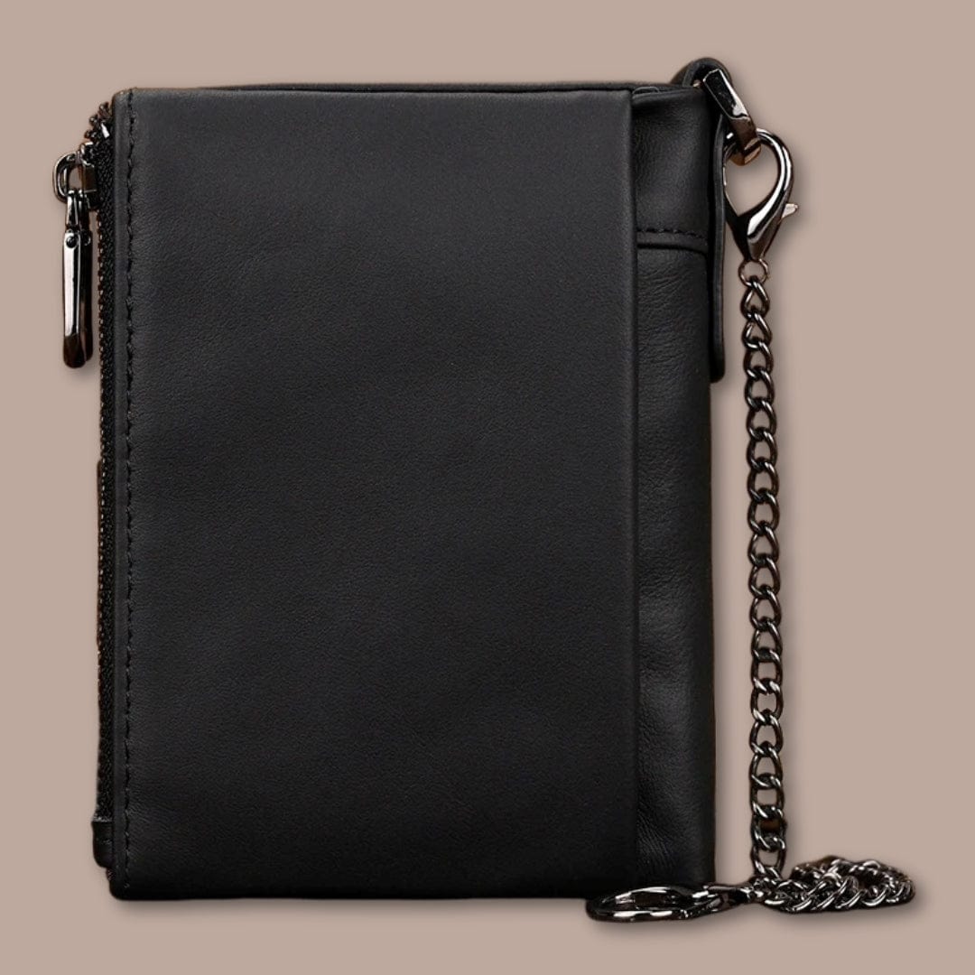 Modèle Invalides <br> Portefeuille homme cuir avec chaîne