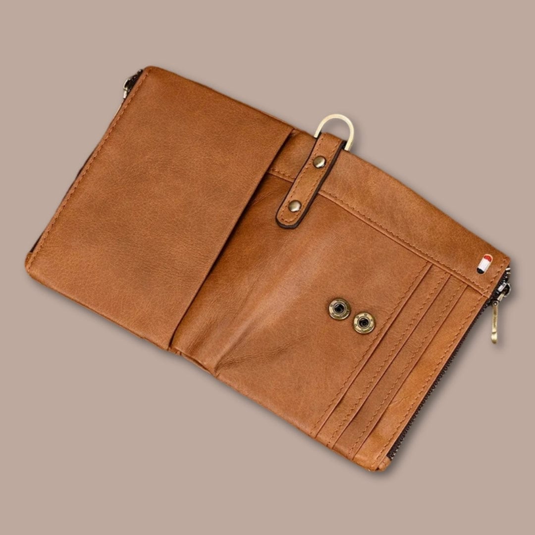 Modèle Invalides <br> Portefeuille homme cuir avec chaîne