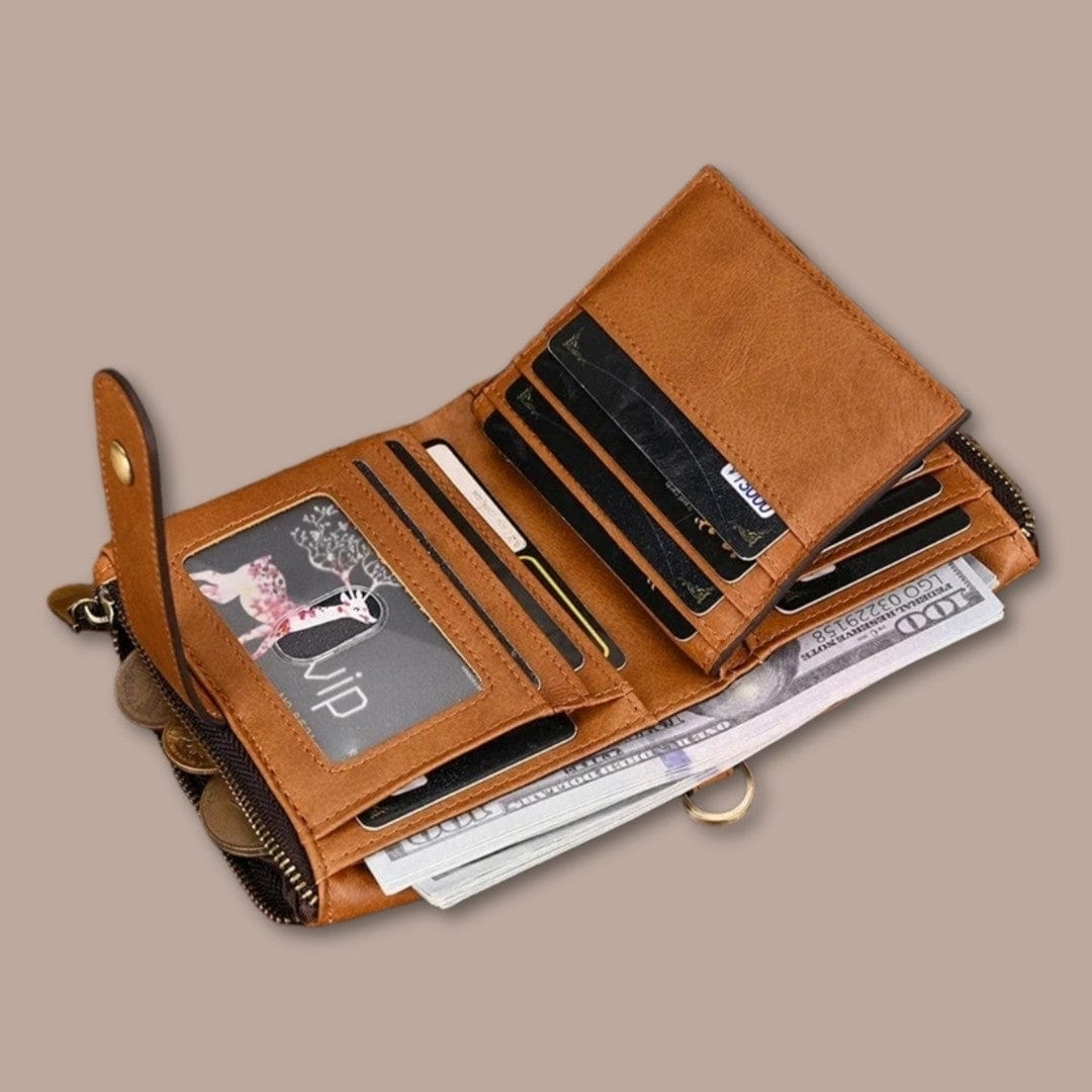 Modèle Invalides <br> Portefeuille homme cuir avec chaîne