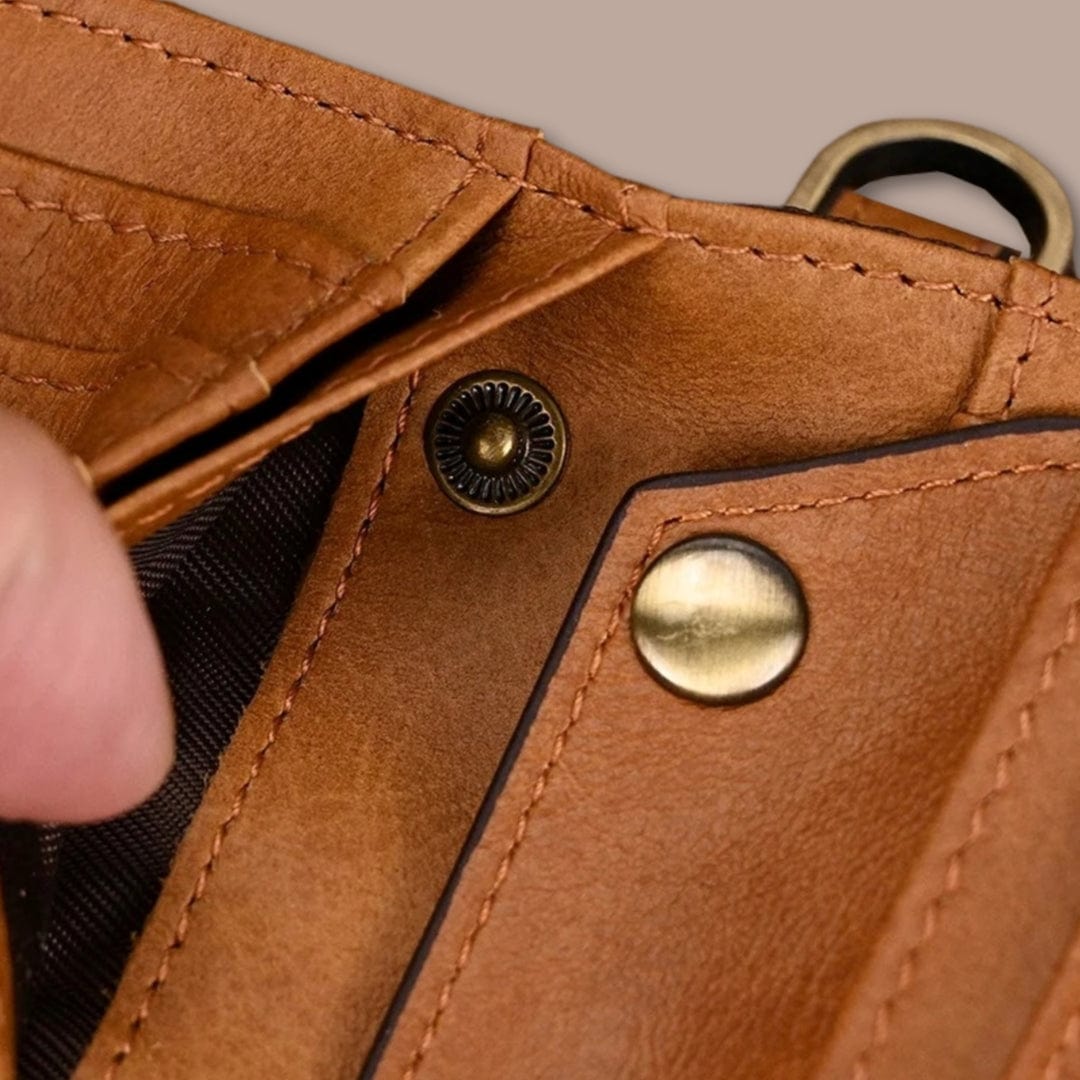 Modèle Invalides <br> Portefeuille homme cuir avec chaîne