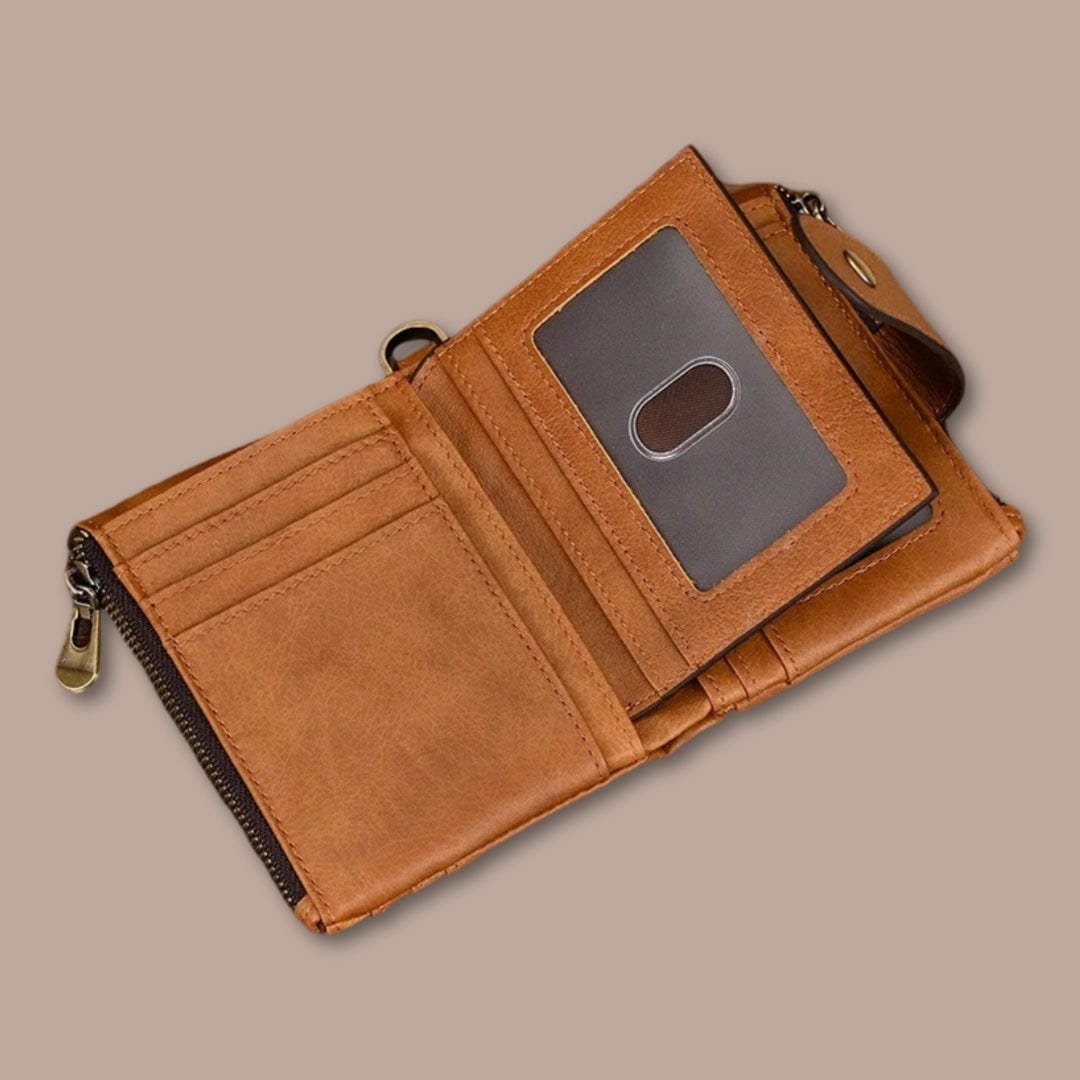 Modèle Invalides <br> Portefeuille homme cuir avec chaîne