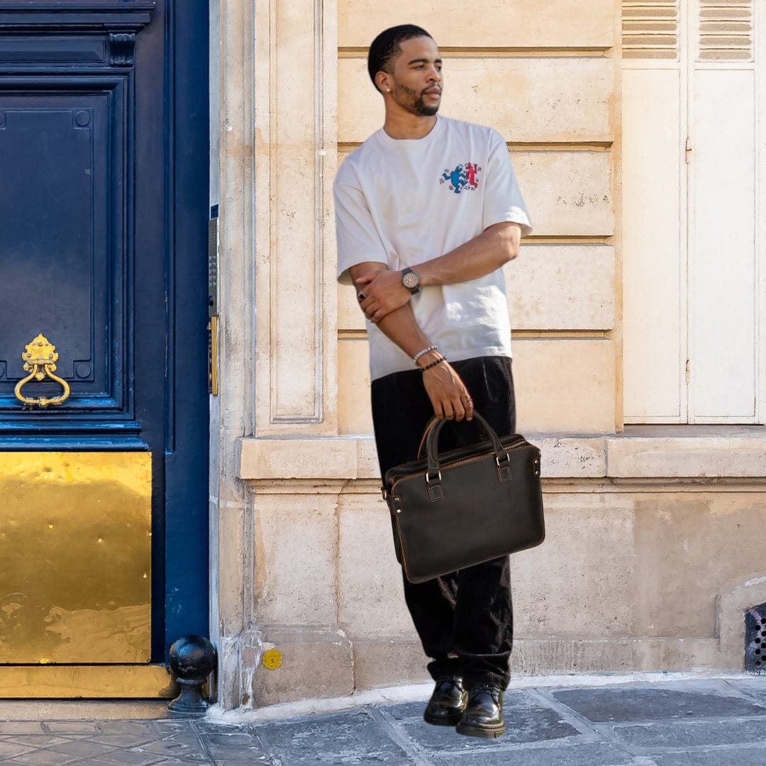 grande sacoche homme Marron / 39cm x 30cm x 10cm