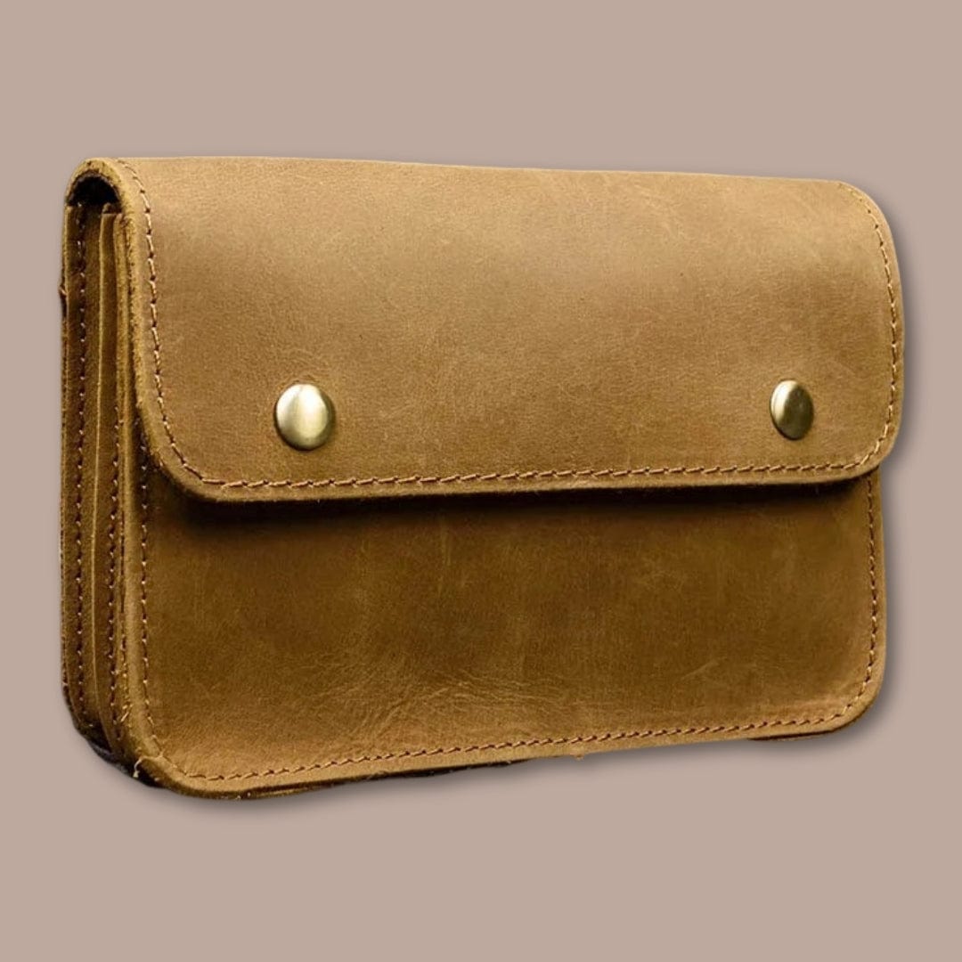 Pochette Ceinture Homme Marron Clair