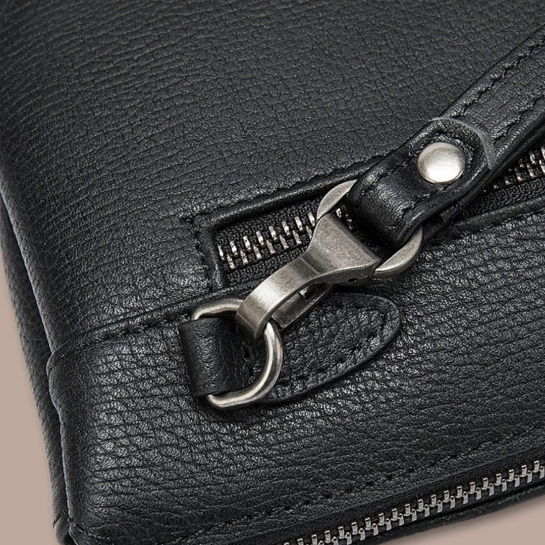Pochette Homme Noire 24cm x 16cm x 4.5cm