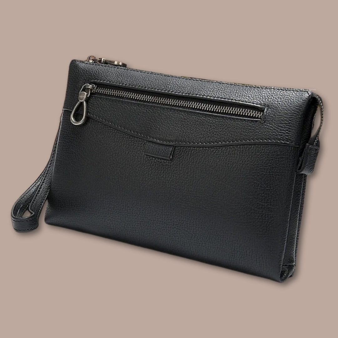 Pochette Homme Noire 24cm x 16cm x 4.5cm