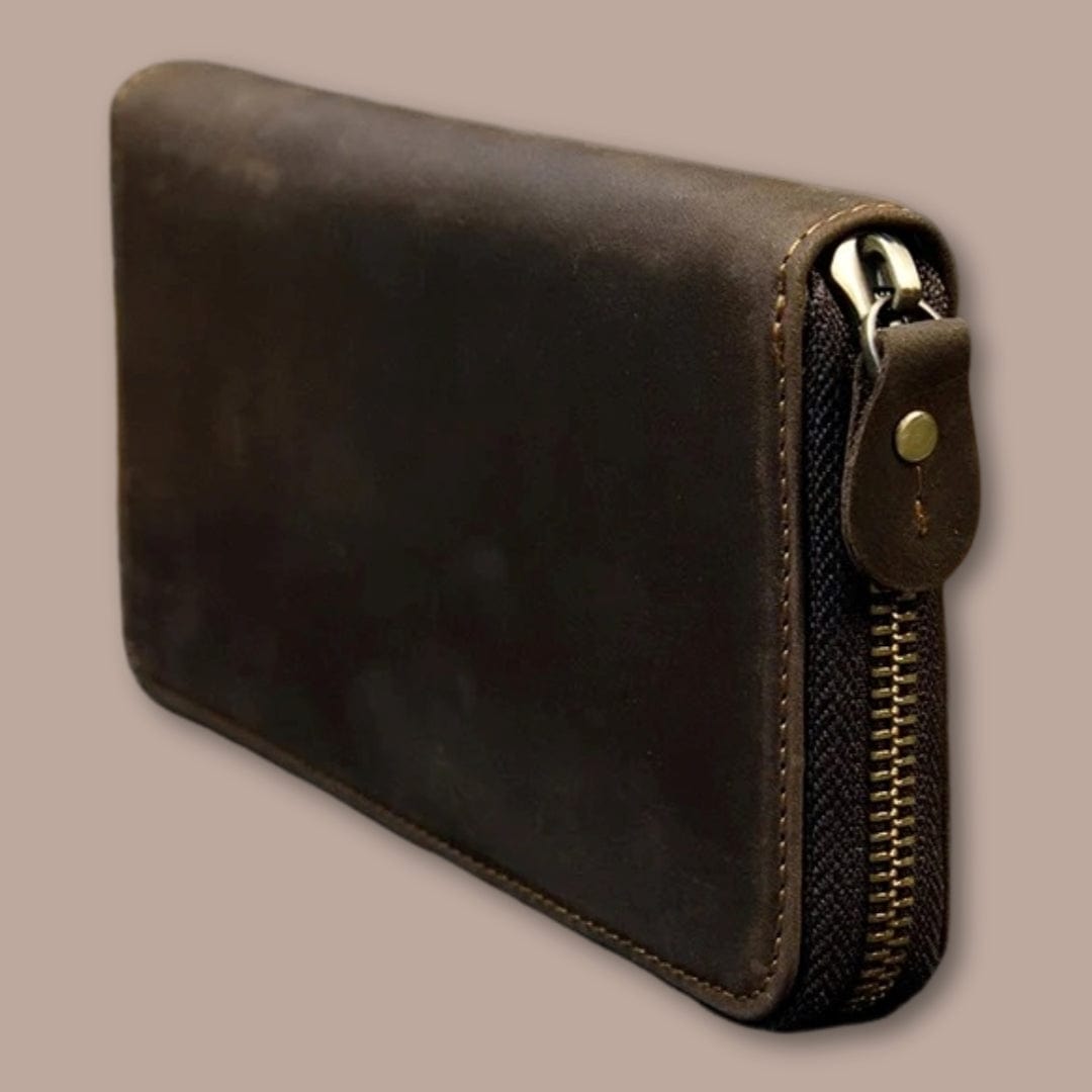 Portefeuille Long Homme Marron Foncé / 18.5cm x 9.5cm x 2.5cm