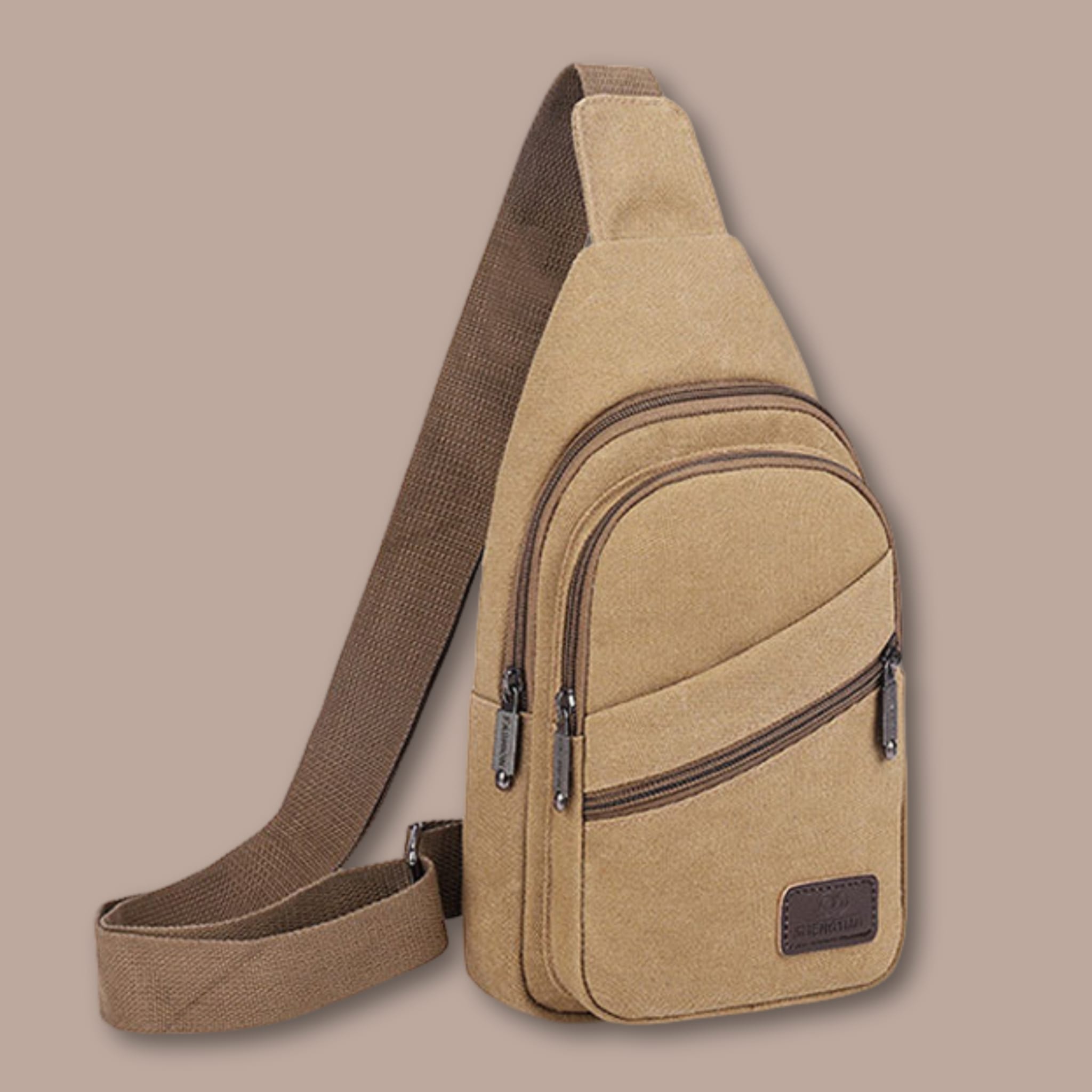 Sac de Poitrine Homme en Toile | Imperméable & Multi-Poches