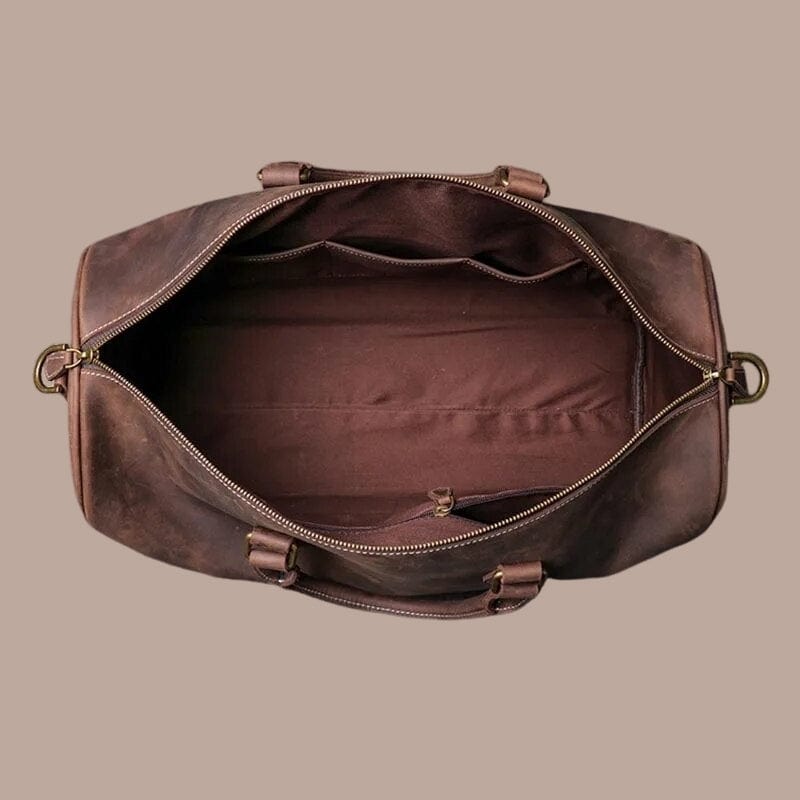 sac de voyage cuir marron