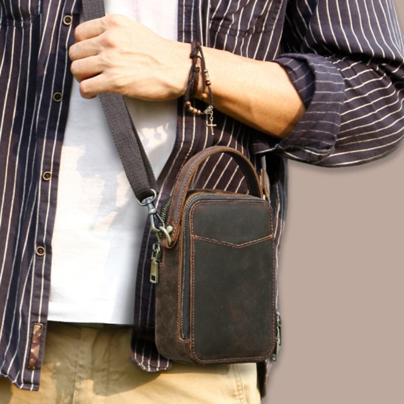 sacoche a bandouliere homme 12.5cm x 18.5cm x 4.5cm