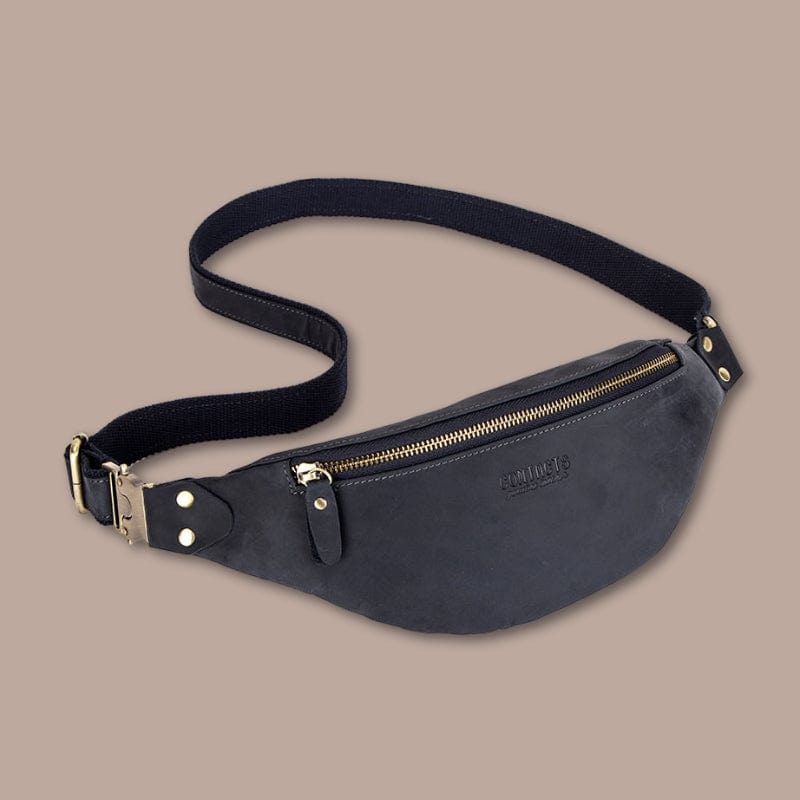 sacoche banane en cuir homme