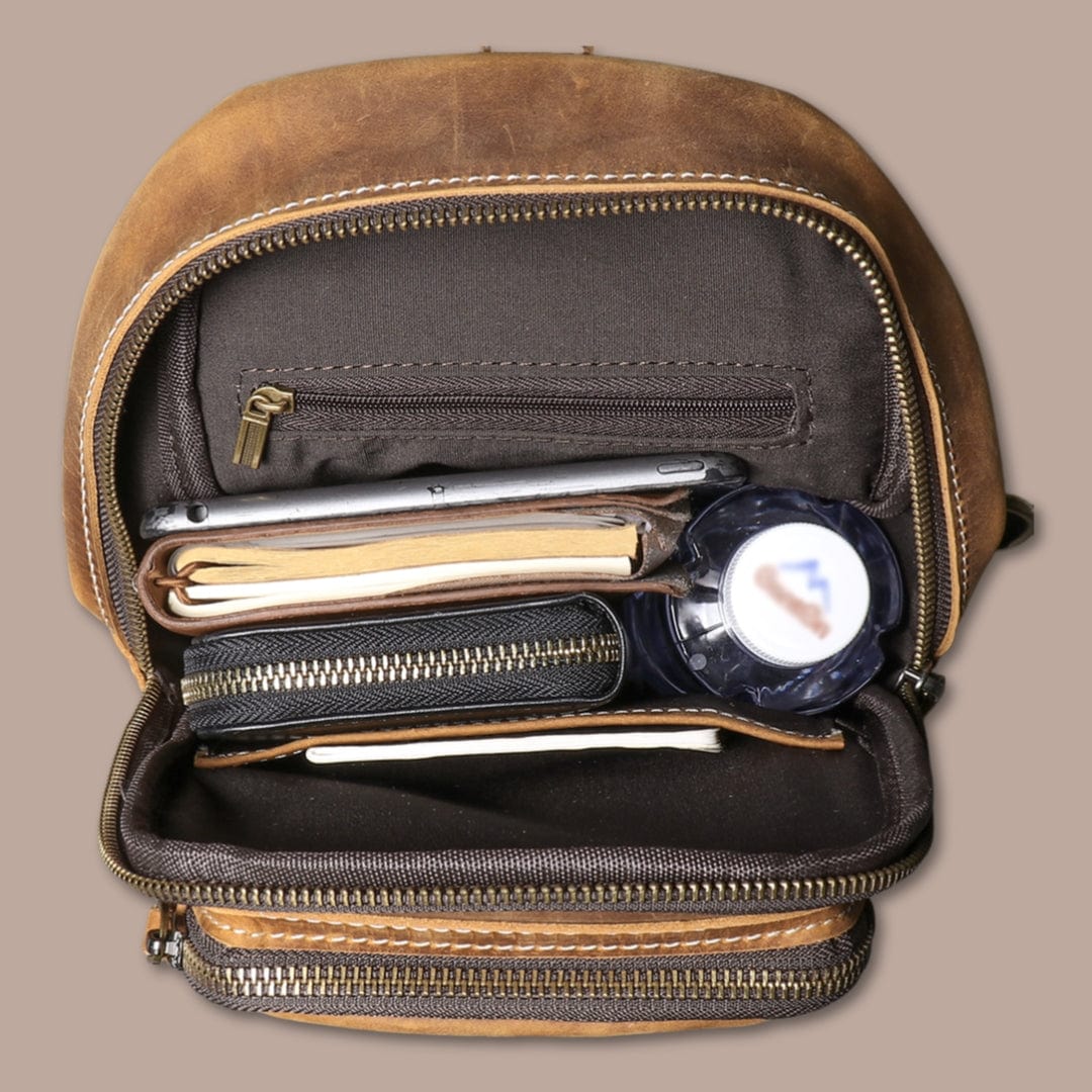 Sacoche Bandoulière Cuir Multipoches