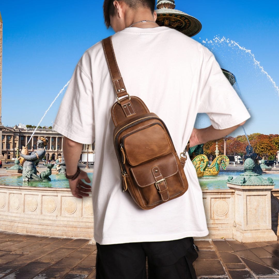 Sacoche Bandoulière Cuir Multipoches