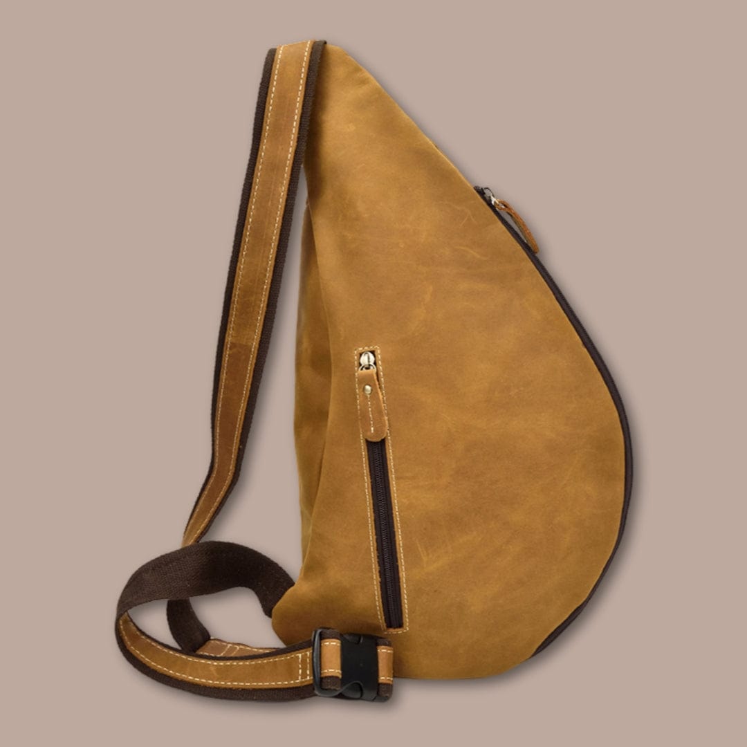 Sacoche Bandoulière Cuir Streetwear avec Compartiment Détachable