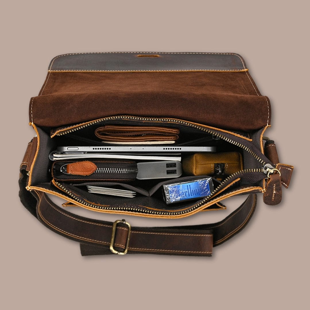 Sacoche bandoulière homme en cuir véritable | Qualité authentique