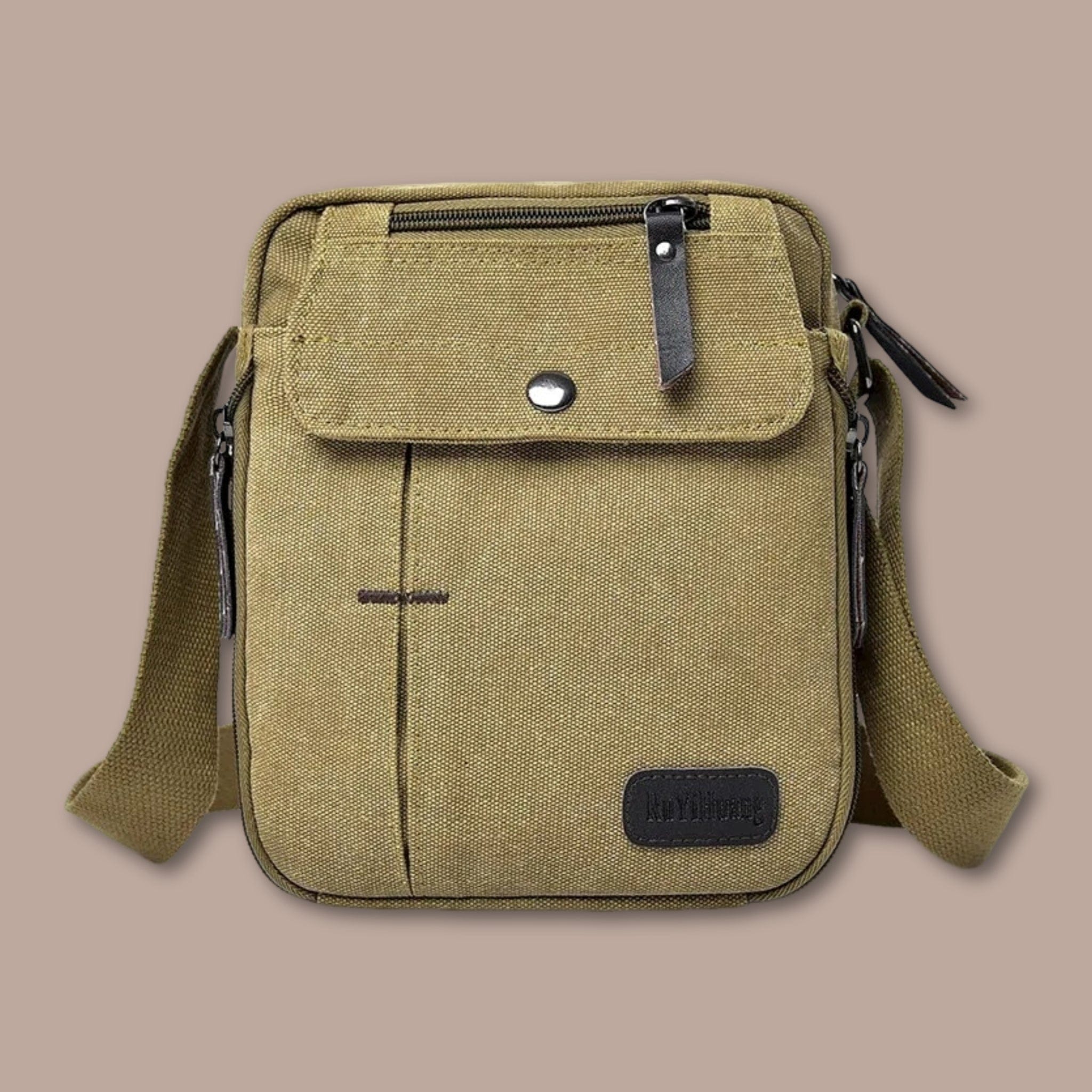 sacoche bandouliere homme pas cher Khaki / 19cm x 21cm x 9cm