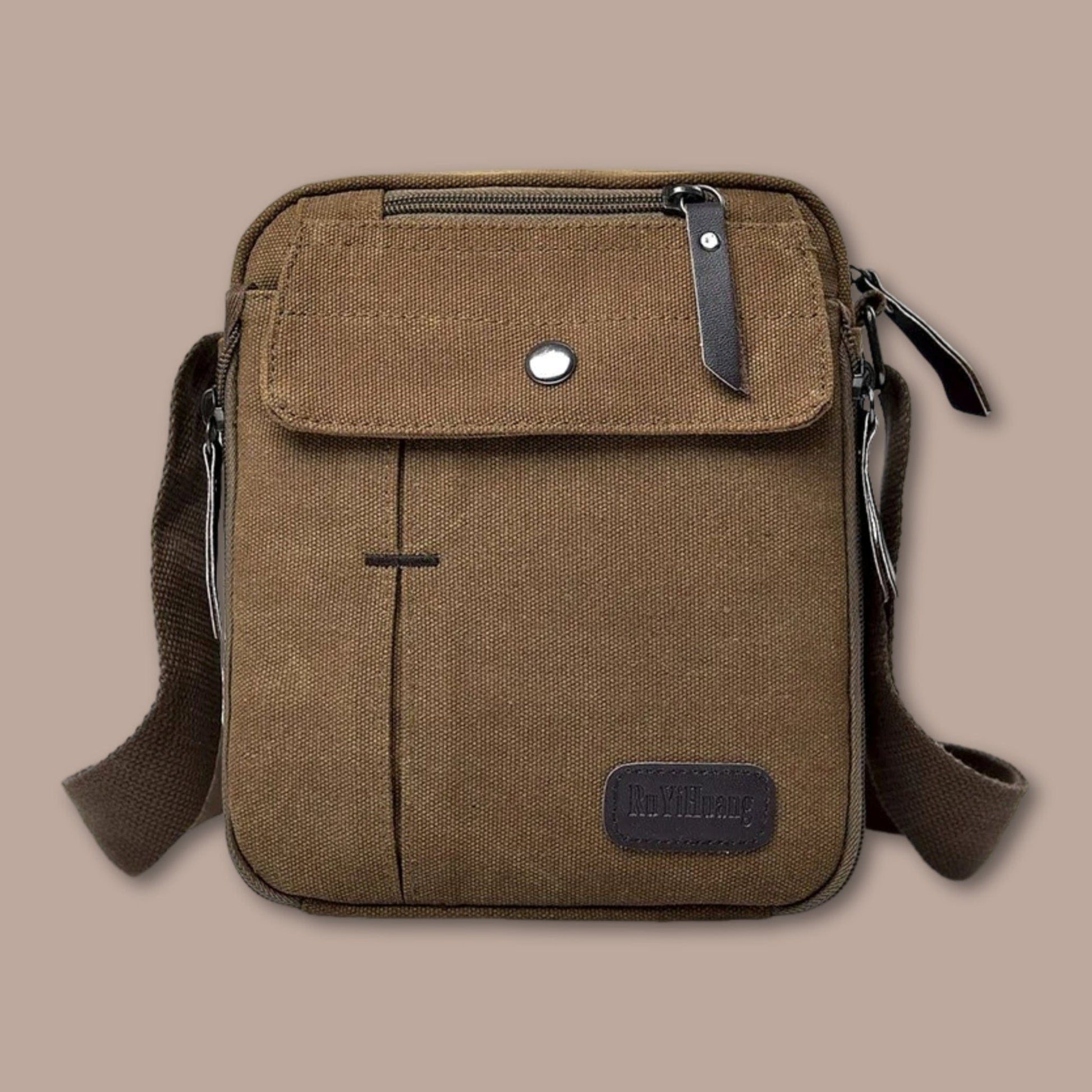 sacoche bandouliere homme pas cher Marron / 19cm x 21cm x 9cm