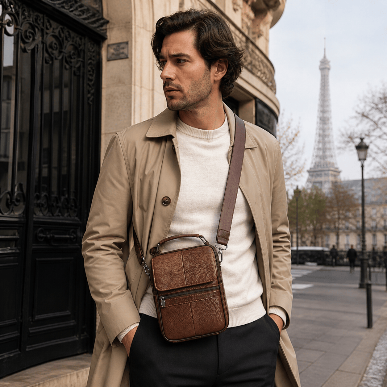 Sacoche Bandoulière Homme Sécurisée | La Sacoche Parisienne