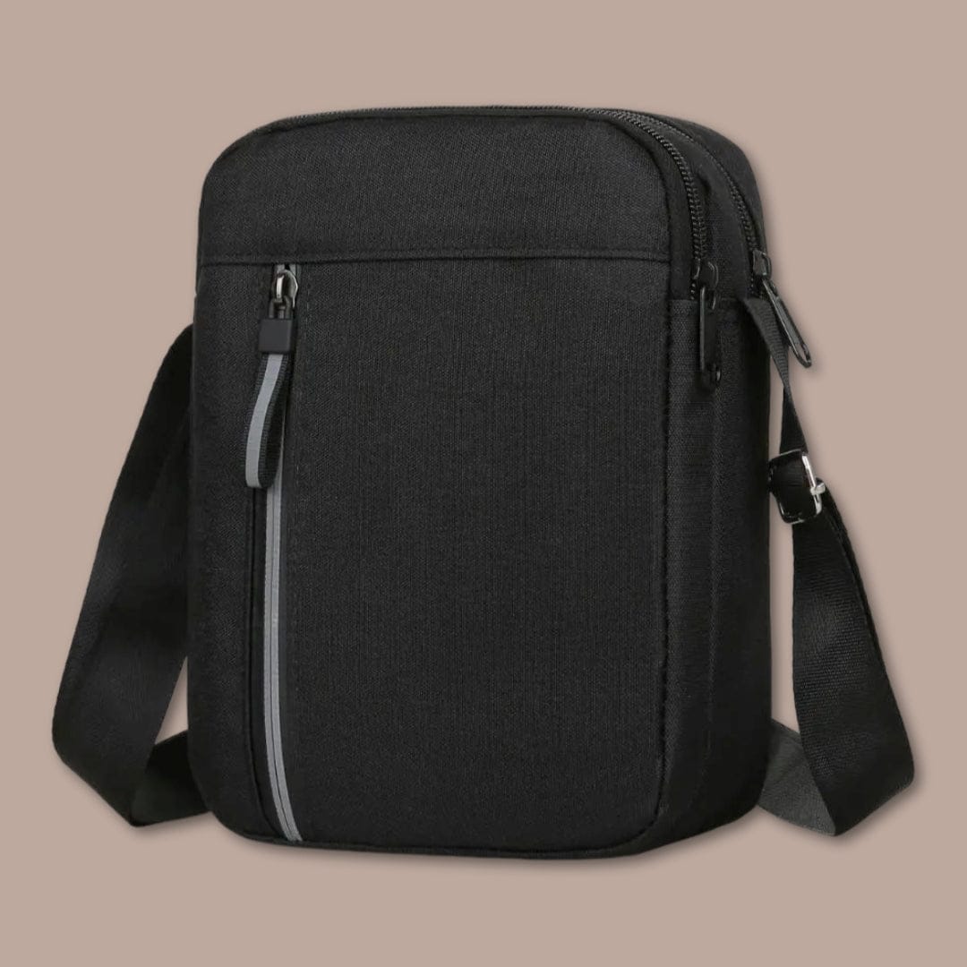 sacoche bandouliere homme tissu pas cher Noir / 17cm x 21cm x 8cm