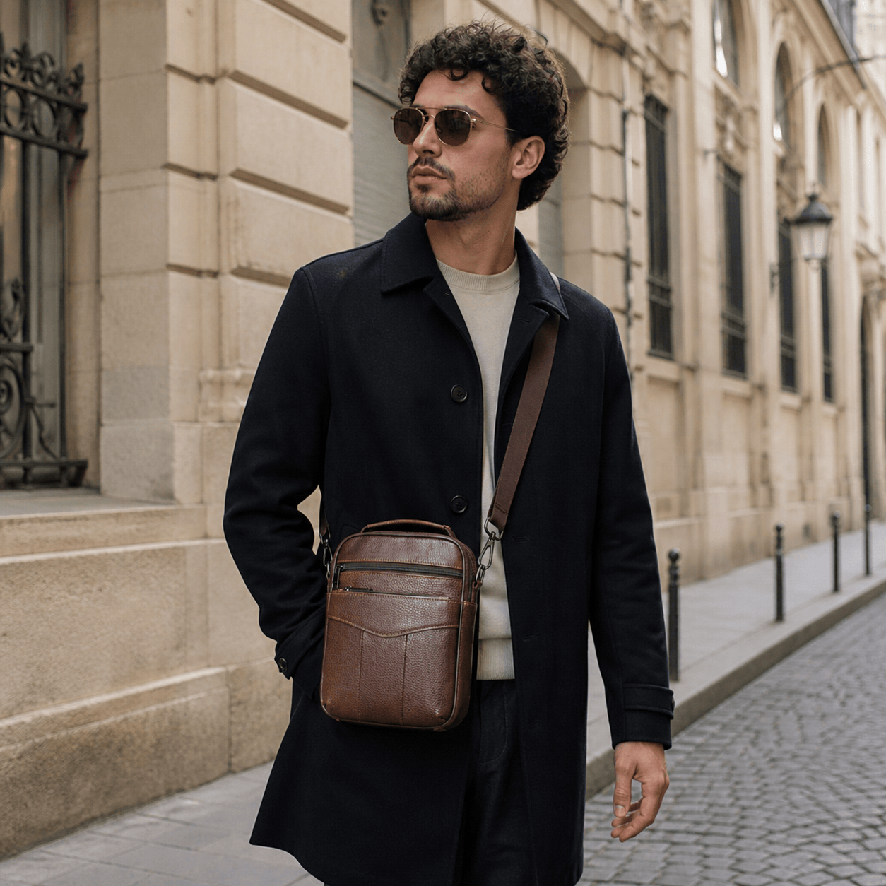 Sacoche Bandoulière Homme Travail Élégante