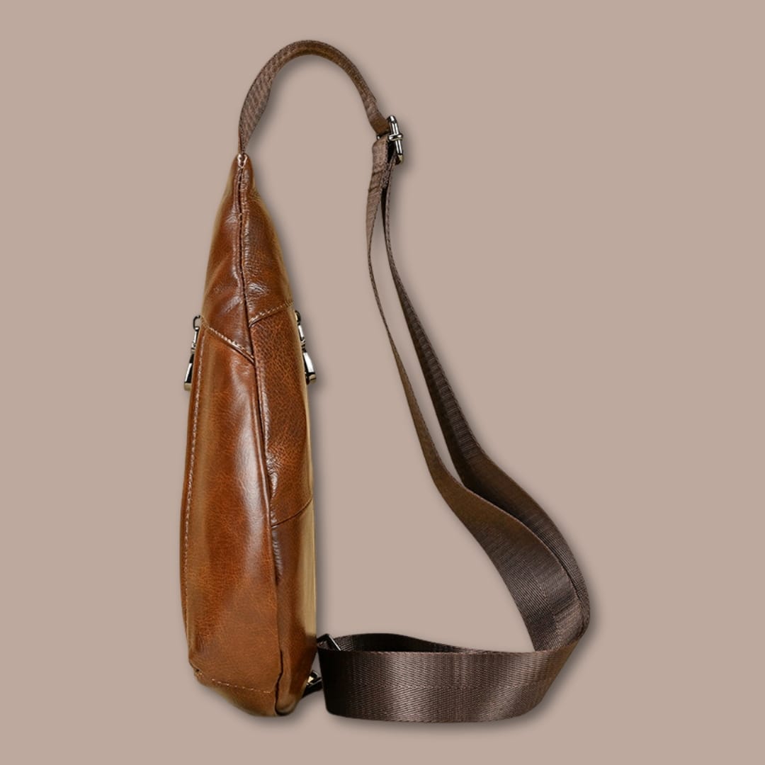 Sacoche bandoulière homme urbaine en cuir | Élégante & pratique