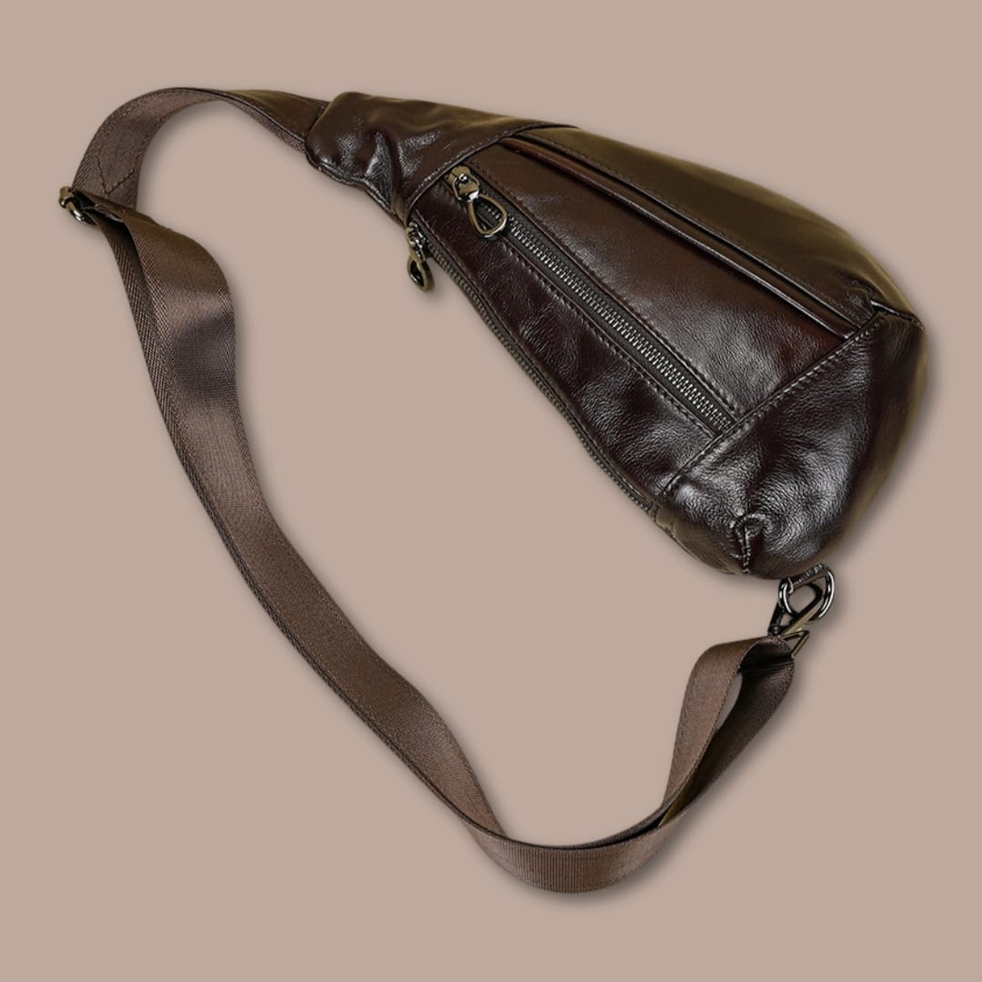 Sacoche bandoulière homme urbaine en cuir | Élégante & pratique