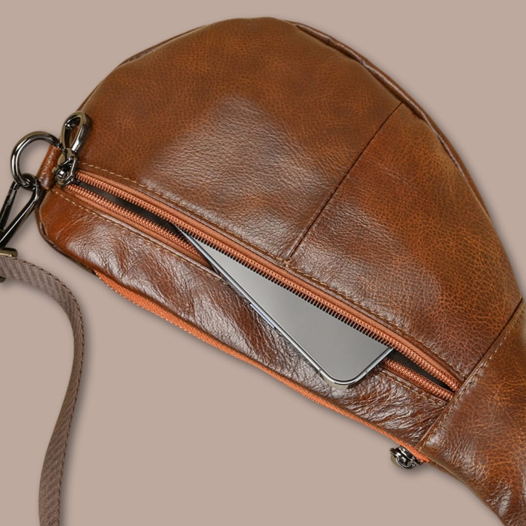 Sacoche bandoulière homme urbaine en cuir | Élégante & pratique