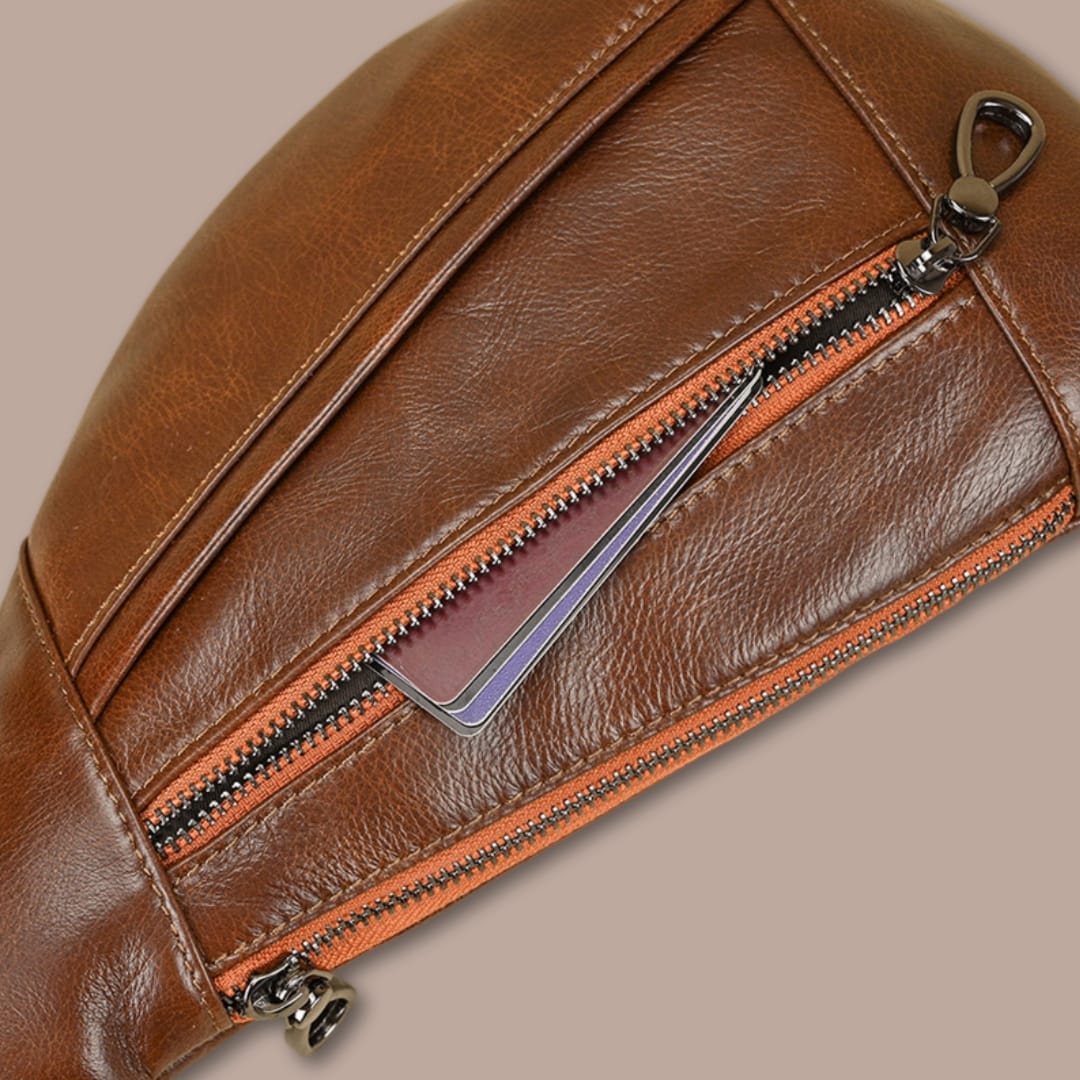Sacoche bandoulière homme urbaine en cuir | Élégante & pratique
