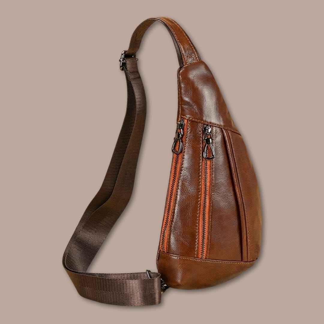 Sacoche bandoulière homme urbaine en cuir | Élégante & pratique