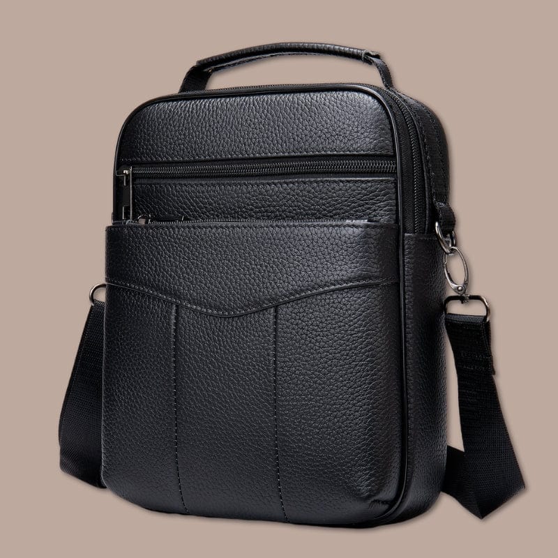 sacoche bandouliere pour homme Noir / 19cm x 25cm x 6cm