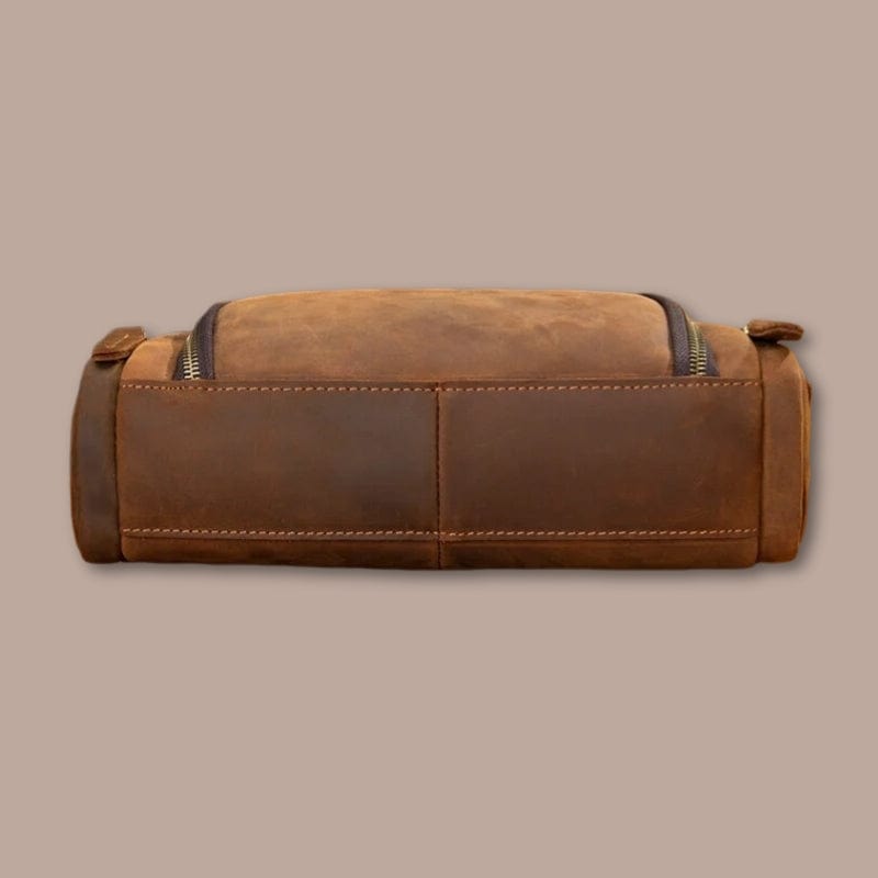 sacoche bandouliere rectangulaire homme  Marron / 27cm x 17cm x 8cm