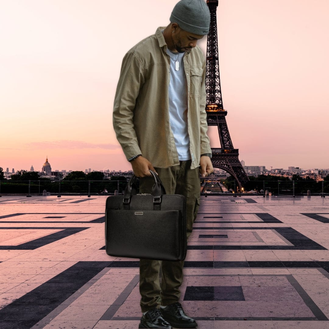 sacoche business homme Noir / 40cm x 37.5cm x 5cm