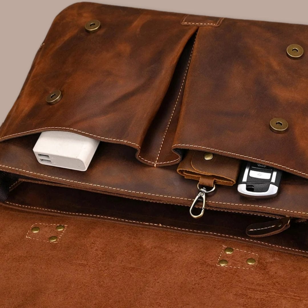 Sacoche Cartable Homme Cuir