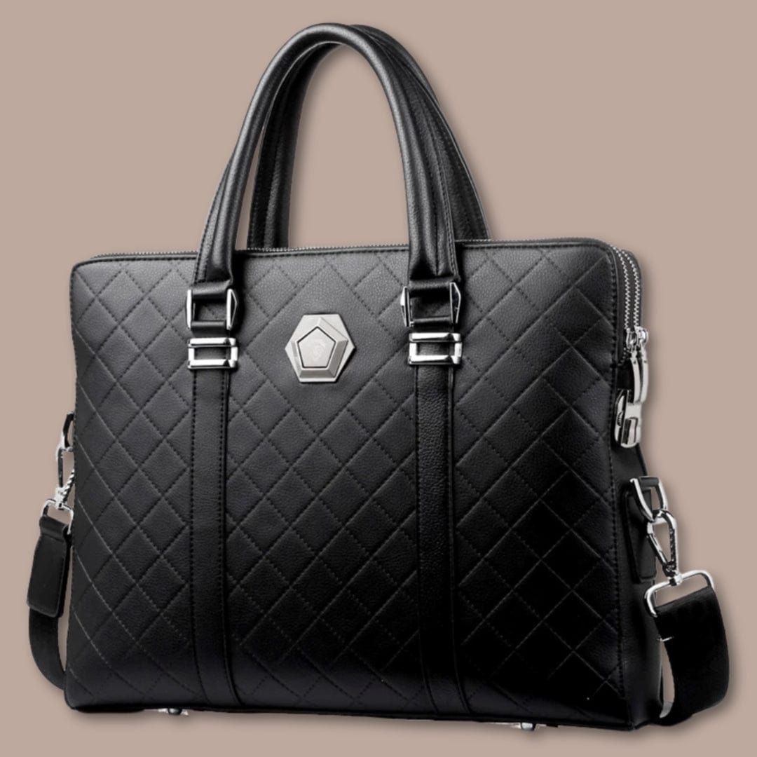 sacoche cuir homme Noir / 38cm x 28cm x 6cm