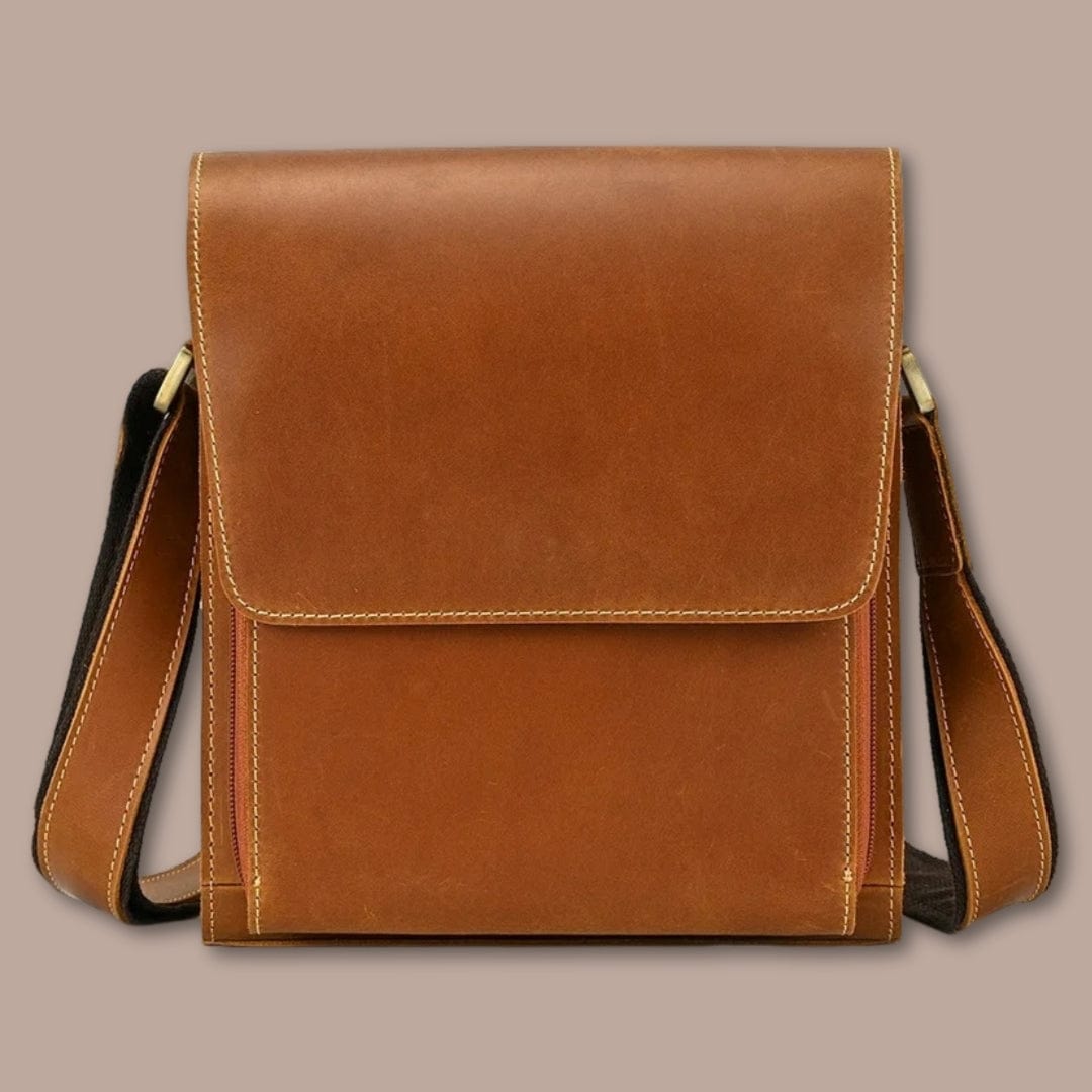 sacoche épaule homme Marron clair / 22cm x 25cm x 9cm