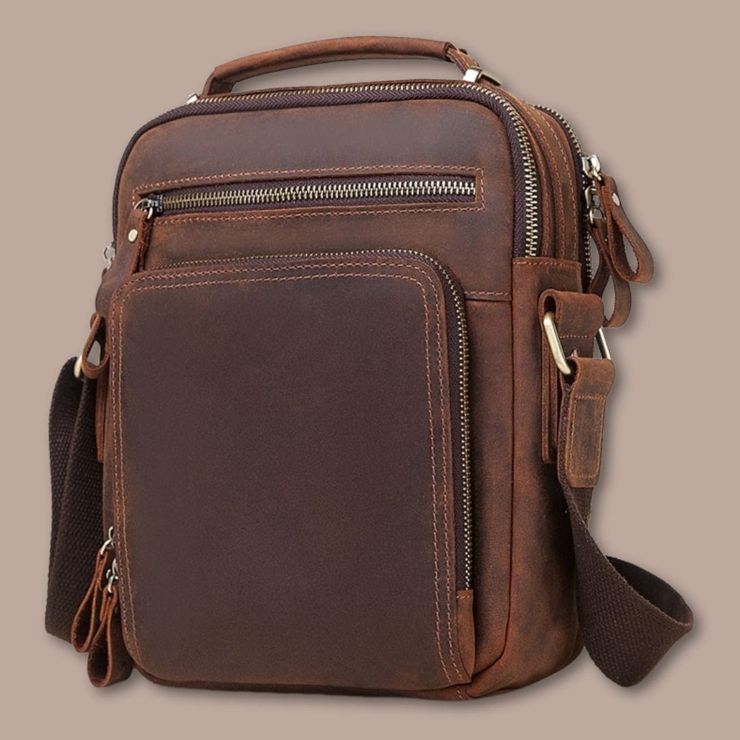 sacoche homme avec poignée bandouliere 21cm x 25cm x 9.5cm