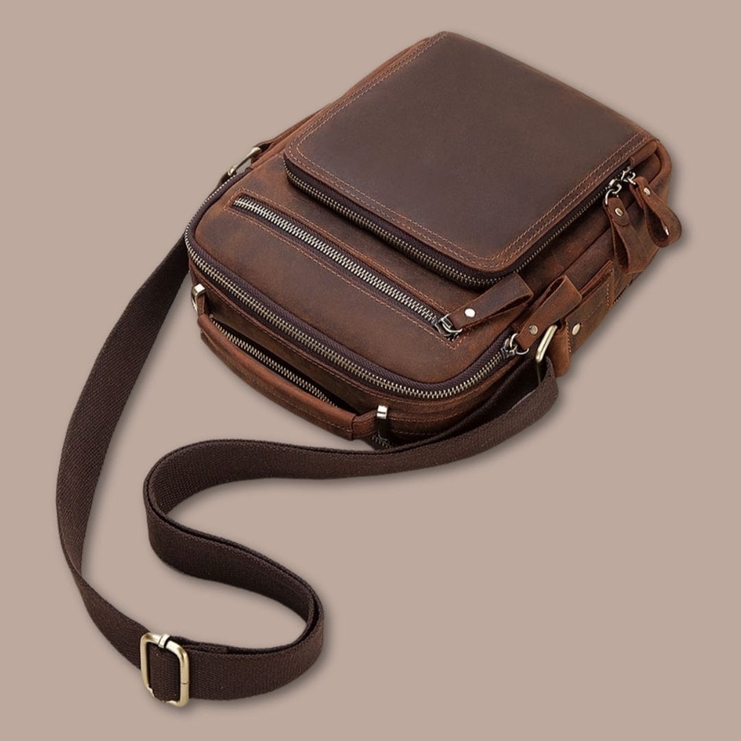 sacoche homme avec poignée bandouliere 21cm x 25cm x 9.5cm