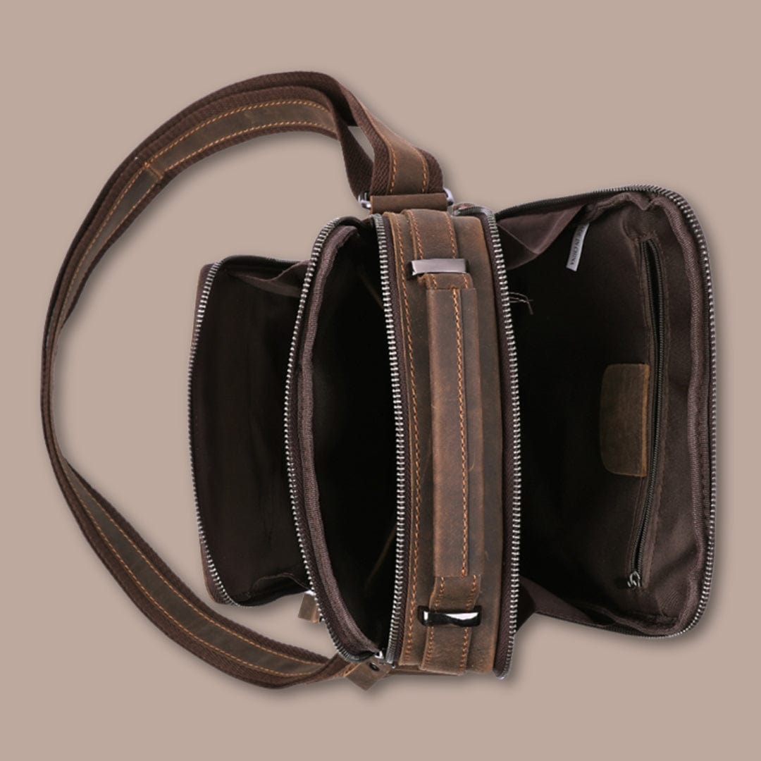 sacoche homme avec poignée bandouliere 21cm x 25cm x 9.5cm