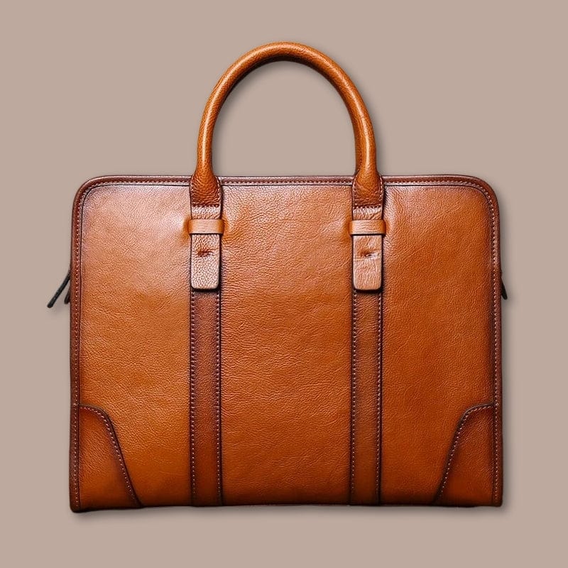 sacoche-homme-avec-poignée Marron Clair / 38cm x 30cm x 9cm