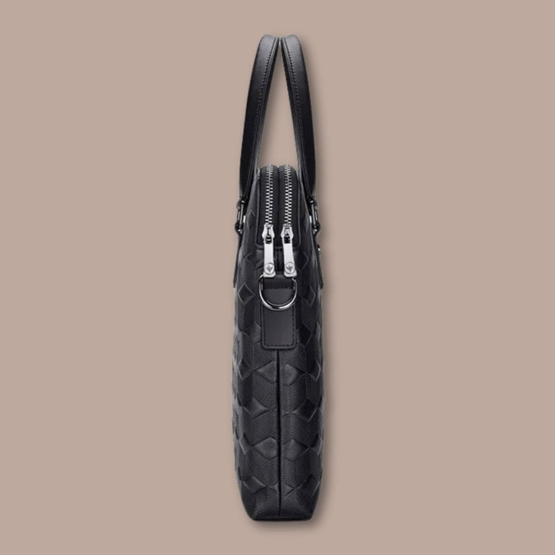 sacoche homme cuir noir 38.5cm x 27.5cm x 6.5cm